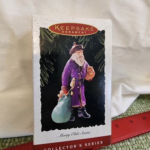 Hallmark Merry Olde Santa Ornaments Lot of 4 w/ Boxes 1990s Collector Series - Picture 5 of 11